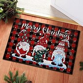 preiswerte Weihnachtsbad-Weihnachts-Fußmatte, weihnachtlicher Willkommensteppich für die Dekoration der Haustür, Badezimmerteppich, Fußpolster, Eingangsbereich