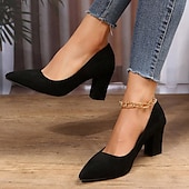 levne Block Heels-elegantní růžové semišové lodičky na podpatku – klasické vysoké podpatky se špičatou špičkou pro ženy, ideální do kanceláře, na večírky a formální události