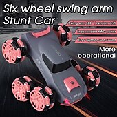 halpa rc-ajoneuvot-uusi iso kuusipyöräinen stunt-auto skip kääntövarren muodonmuutos maastoauto maastokiipeily pyörä poikalelu