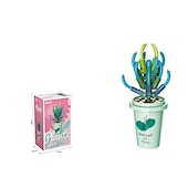 cheap Building Toys-Meat building block flower blind box simulation flower potted tabletop decoration assembly boutique toy gift prize