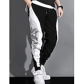 economico Pantaloni della tuta-Per uomo Pantaloni della tuta Jogging Pantaloni Tasche A cordoncino Vita elastica Liscio Comfort Traspirante Esterno Giornaliero Per uscire Di tendenza Informale Nero Bianco