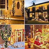 preiswerte Solarschulenleuchten-5m 10m 20m Lichterketten 50/100/200/300 LEDs EL Warmweiß Kühles Weiß Mehrfarbig Kupferdraht-Leuchten Halloween Hochzeit Weihnachtsdekoration 5 V
