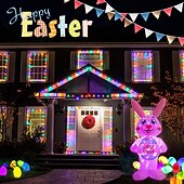 abordables Guirlandes lumineuses à piles-Halloween Noël boîte à piles étanche guirlande lumineuse 8 fonctions télécommande intérieure et extérieure cour jardin décoration de mariage lumière 4m-30leds/6.5m-50leds/10m-100leds