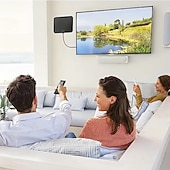 abordables Cajas de TV-Antena de TV interior dvb-t2 4k 1080p, antena HDTV, antena de TV interior digital para el hogar