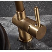 cheap Bathroom Sink Faucets-Bathroom Sink Faucet - Classic Antique Brass Centerset Single Handle One HoleBath Taps