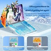 お買い得  パソコンスタンド-折りたたみラップトップラジエーターブラケット高風量折りたたみリフティングタブレット高さブラケットデスクトップコンピュータ冷却ライトブラケット