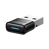 cheap Computer Peripherals-Baseus USB Bluetooth Adapter Dongle Adaptador Bluetooth 5.1 for PC Laptop Wireless Speaker Audio Receiver USB Transmitter