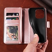 Недорогие Чехлы для iPhone-Чехол для iPhone 16 iPhone 15 Pro Max Plus iPhone 14 13 12 11 Pro Max X XR XS 8 7 Plus кошелек чехол с подставкой магнитная молния ретро TPU PU кожа