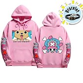 cheap Graphic Tees &amp; Hoodies-One Piece Tony Tony Chopper Hoodie Anime Cartoon Anime Front Pocket Graphic Hoodie For Men&#039;s Women&#039;s Unisex Adults&#039; Hot Stamping 100% Polyester with Bracelet