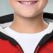 billiga Pojkens 3D-djur-Pojkar 3D SPIDER Huvtröja Kappa Ytterkläder Långärmad 3D-tryck Höst Vinter Mode Streetwear Häftig Polyester Barn 3-12 år Utomhus Ledigt Dagligen Normal