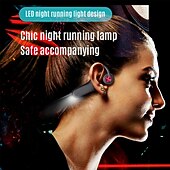 abordables Écouteurs de sport-Casque à conduction osseuse P8S Casque à conduction osseuse Bluetooth 5.3 Lumière LED Sports Étanche