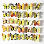 cheap Party Favor-200 Pcs 6cm Simulation Butterfly Scene Layout Props Butterfly Accessories Wall Stickers Home Decoration Crafts for Christmas Gifts
