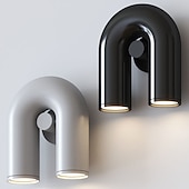 economico Lampade LED da parete-Lightinthebox Cirkus Lampada da parete decorativa per interni Elegante stile nordico in ferro e ABS Lampada da parete moderna a forma di U Doppia sorgente luminosa Luce a 3 colori per corridoio