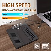 abordables Câbles et adaptateurs-interface hub multifonctionnel lecteur optique externe prend en charge la carte mémoire carte SD prend en charge plusieurs systèmes système Microsoft système Apple système Linux prend en charge les