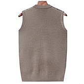 preiswerte Herren Strickjacke-Herren Pullover Pullunder Wollpullover Kaschmir Strickjacke Gerippt Stricken Standard Tasche Strick Raute V Ausschnitt Warm-Ups Moderne zeitgenössische Freizeitskleidung Ausgehen Bekleidung Winter