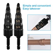 お買い得  ツールとホーム内装-HVAC 修復ツールエアコン銅パイプエキスパンダースエージドリルビットセット 5 で 1 スエージチューブエキスパンダ軟銅チューブツール