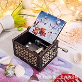 preiswerte Event &amp; Party Supplies-entzückende, antik geschnitzte, handgekurbelte Spieluhr aus Holz – perfektes Weihnachtsgeschenk für Kinder, Mama, Papa, Freunde und mehr!
