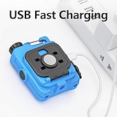 お買い得  作業灯-LEDキーチェーン懐中電灯、コブキーホルダーワークライト、ポータブルミニ充電式、6つの照明モード懐中電灯、マグネットベース付き、夜のキャンプ、緊急修理、犬の散歩用