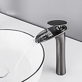 cheap Classical-Bathroom Sink Faucet - Waterfall Electroplated / Painted Finishes Centerset Single Handle One HoleBath Taps