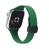baratos Pulseiras de Apple Watch-Pulseira Esportiva Compatível com Pulseira Apple Watch 38mm 40mm 41mm 42mm 44mm 45mm 49mm Elástico Áspero Fecho Magnético Silicone pulseira de substituição para iwatch Ultra 2 Series 9 8 7 SE 6 5 4 3