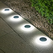 preiswerte Landschaftslichter-Solar-Untergrundleuchte, 28 LEDs, wasserdicht, für den Außenbereich, Rasenleuchte, Deckleuchte, in den Boden eingelassene Solar-Terrassenlampe, LED-Garten, Hof, Rasen, Gehweg, Dekor, Solar-Wandleuchte