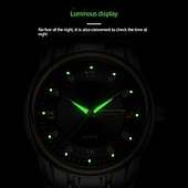 ieftine Ceasuri Quartz-Ceasuri de lux pentru bărbați cu lumină impermeabile din oțel inoxidabil ceas cu cuarț dată calendar ceas de afaceri Relogio Masculino