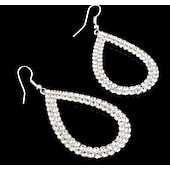 economico Orecchini-Per donna Cristallo Orecchini a goccia Gioiellerie Classico Prezioso Moda Semplice Orecchini Gioielli Argento / Oro Per Matrimonio Feste 1 paio