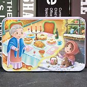 tanie Układanie puzzli-drewniane puzzle puzzle dla dzieci 60 sztuk żelaznego pudełka puzzle dla przedszkola wczesna edukacja drewniane zabawki