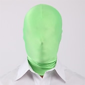 economico oggetti di scena per cabine fotografiche-Maschera a pieno facciale da 2 pezzi bw maschera di seconda pellecappuccio in spandex di Halloween per tessuto unisex