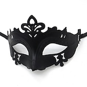 billige Maske-Karnevalsmaske Venetiansk maske Columbina Halvt ansikt Fest Halloween Maskerade Karneval Mardi Gras Enkelt karnevalskostyme