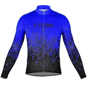 voordelige Heren shirts-Voor heren Wielrenshirt Lange mouw Fietsen Kleding Bovenlichaam met 3 achterzakken Bergracen Wegwielrennen Ademend Sneldrogend Vochtregelerend Reflecterende strips Geel Rood Oranje Grafisch Polyester