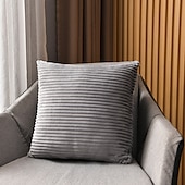 levne Trendy polštáře-dekorativní přehozové polštáře pruhované manšestrové povlaky na polštáře jednobarevné polštáře pohovka polštář opěrka hlavy opěrka polštář 1ks