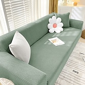 baratos Cobertura de Sofa-capa de almofada de assento de sofá elástico bordô sofá poltrona sofá sofá sofá assento cinza liso sólido macio durável lavável