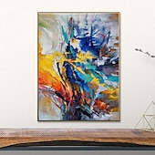 abordables Peintures Abstraites-Peinture à l'huile faite à la main toile art mural décoration abstraite moderne pour la décoration intérieure roulé sans cadre peinture non étirée