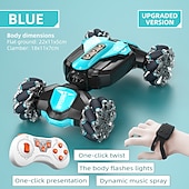 preiswerte RC-Fahrzeuge-Geste Induktion Twist Auto 2,4 g Fernbedienung Geländewagen Licht Drift Stunt Auto Junge Spielzeugauto