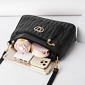 billiga Crossbodyväskor-Dam Crossbody-väska Axelväska Hoboväska PU läder Utomhus Dagligen Helgdag Knappar Tofs Dragkedja Stor kapacitet Vattentät Lättvikt Ensfärgat Quiltad ArmyGreen Gulbrun Rödbrun röd