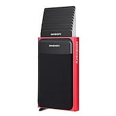 お買い得  カードホルダーとケース-1個薄型アルミニウム財布 クレジットカードホルダー RFID財布 メタル薄型スリムバンクカードケース メンズ・レディースポップアップクレジットカードバッグ