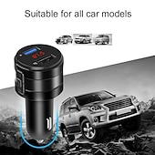 cheap Bluetooth Car Kit/Hands-free-Wireless Bluetooth 5.0 Car FM Transmitter MP3 Music Player AUX Radio Adapter Dual USB Charger Handsfree Car Kits