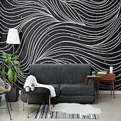 voordelige Behang-cool wallpapers 3d abstracte muurschildering behang muurschildering muurstickers bladeren abstracte schets foto geschikt voor hotel woonkamer slaapkamer art deco