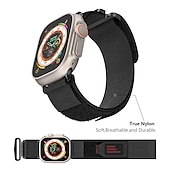 お買い得  Apple Watch Bands-スポーツバンド と互換性があります Apple Watch ウォッチバンド 38mm 40mm 41mm 42mm 44mm 45mm 49mm 調整可 高通気性 ナイロン 交換用時計バンド のために iwatch Ultra 2 Series 9 8 7 SE 6 5 4 3 2 1