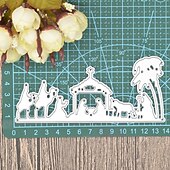 abordables pochoirs muraux-Matrices artisanales de bricolage, nouveau style, matrices de découpe de cartes, matrices en métal en forme de cœur, matrices de gaufrage en papier, album scrapbooking, pochoir de fond, matériaux de