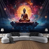 billige boho billedvev-universet buddha hengende billedvev boho veggkunst stor billedvev veggmaleri dekor fotografi bakteppe teppe gardin hjem soverom stue dekorasjon