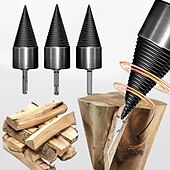 cheap Drill Bit Set-Firewood Log Splitter Drill Bit Hex Shank Removable Wood Splitter Drill Bits Heavy Duty Drill Screw Cone Driver 38mm/42mm/45mm (1.475&quot;/1.625&quot;/1.75&quot;)
