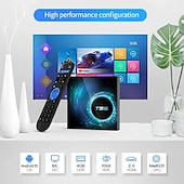 preiswerte TV-Boxen-T95 Smart-TV-Box Android 10 unterstützt 6K 30fps YouTube Google Play Google Sprachassistent Lemfo 2.4g &amp; 5G WLAN Bluetooth 6K 16G 32GB 64GB 4K Quad Core Set-Top-Box Mediaplayer