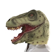 お買い得  ハロウィン 2024-動物緑の魚ヘッドカバーオランウータン馬頭象オンドリヘッドカバー豚頭ヒョウトラキツネマスクラテックスコスプレ用