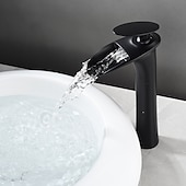 cheap Classical-Bathroom Sink Faucet - Waterfall Electroplated / Painted Finishes Centerset Single Handle One HoleBath Taps
