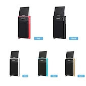 お買い得  カードホルダーとケース-1個薄型アルミニウム財布 クレジットカードホルダー RFID財布 メタル薄型スリムバンクカードケース メンズ・レディースポップアップクレジットカードバッグ