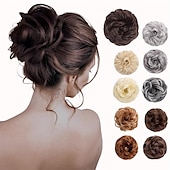 abordables Chignons-chignons Chignon Enrouler autour de la queue de cheval Cheveux Synthétiques Pièce de cheveux Extension des cheveux Bouclé Soirée Usage quotidien Soirée &amp; Evénement A1 A2 A3