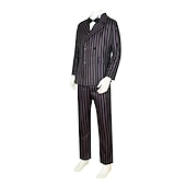 olcso Páros és csoportos jelmezek-Szerda Addams Addams család Morticia Addams Gomez Addams Szerepjáték Jelmezek Felszerelések Szerepjáték Filmsztár jelmez for Férfi Női Felnőttek Farsang Álarcos mulatság