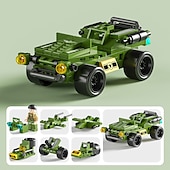 economico oggetti di scena per cabine fotografiche-auto da assemblaggio modulari di piccole particelle bancarelle per ragazzi giocattoli puzzle per bambini veicolo tanspolizia